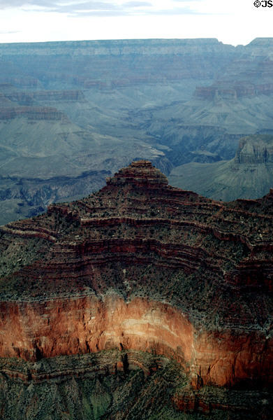 Grand Canyon National Park vista with spot of sunshine. AZ.
