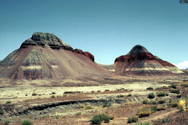 Petrified Forest National Park Teepees rock formation. AZ.