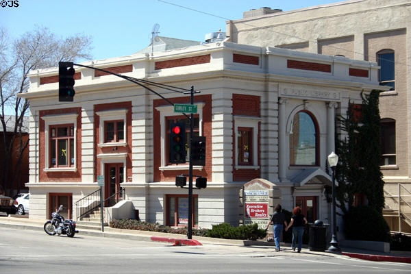 Public library (1903) at Gurley & Marina Sts. Prescott, AZ. Architect: Maxwell & Sines. On National Register.