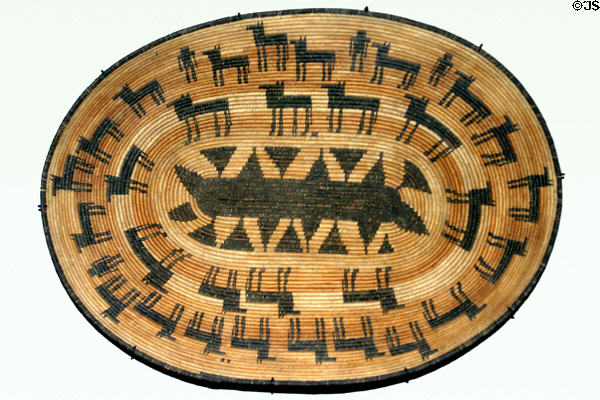 Oblong basket by Mary of Peeples Valley in Sharlot Hall Museum. Prescott, AZ.