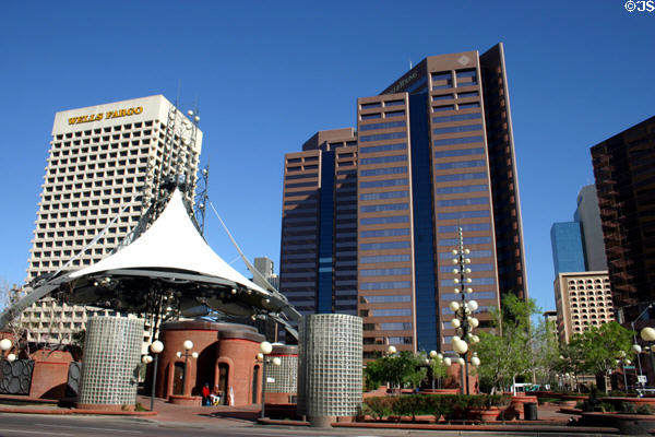 Patriot Square & skyline. Phoenix, AZ.