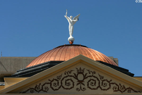 State Capitol copper dome with winged victory. Phoenix, AZ.