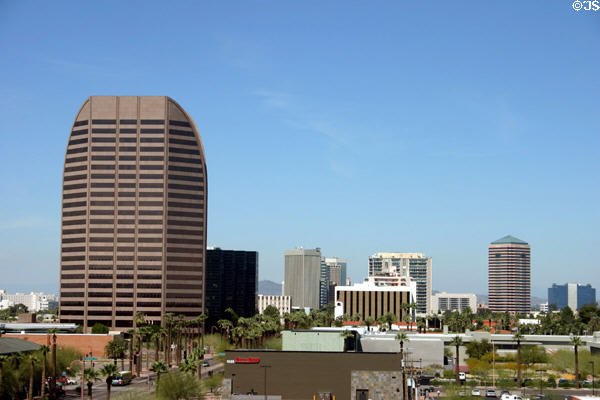 Skyline northward from Phoenix Central Library. Phoenix, AZ.