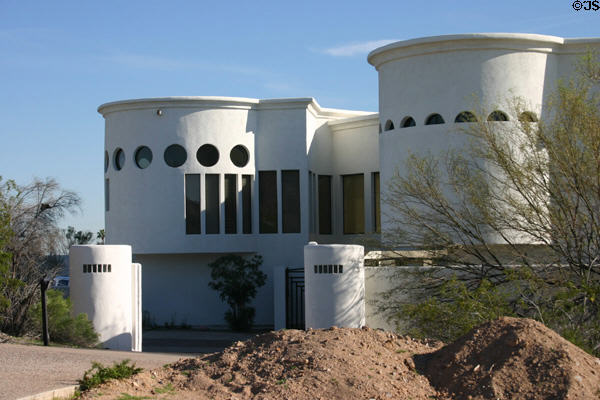Home with round sections (18 San Miguel). Phoenix, AZ.