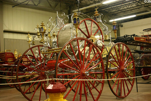 Buckley & Merritt hand drawn parade carriage (1870) Derby, CT, in Hall of Flame. Phoenix, AZ.