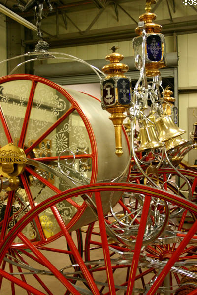 Buckley & Merritt hand drawn parade carriage detail in Hall of Flame. Phoenix, AZ.