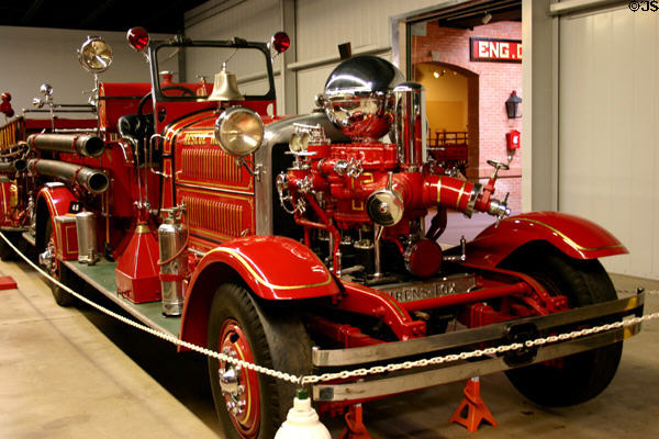 Ahrens Fox Type N Fire Engine (1931) from Tarrytown, NY, in Hall of Flame. Phoenix, AZ.