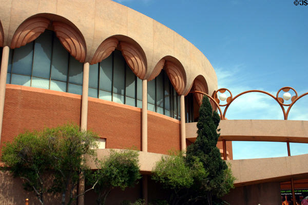 Grady Gammage Auditorium details of Frank Lloyd Wright's exterior ramps. Tempe, AZ.