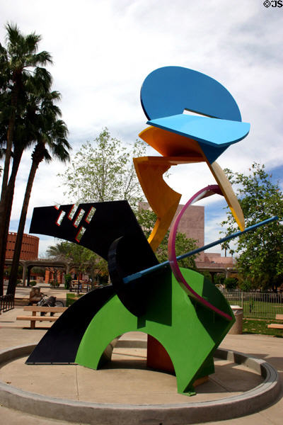 Celebration sculpture (1984) by Jerry Peart Alum at Arizona State University. Tempe, AZ.