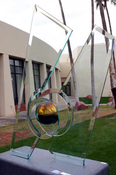 Glass art by Richard Silver in Scottsdale Arts Festival. Scottsdale, AZ.