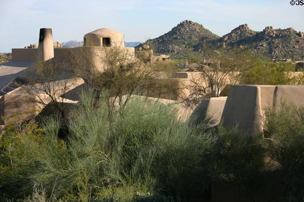 Boulders Resort (34631 N. Tom Darlington Road.) blends with boulder-strewn landscape. Scottsdale, AZ.