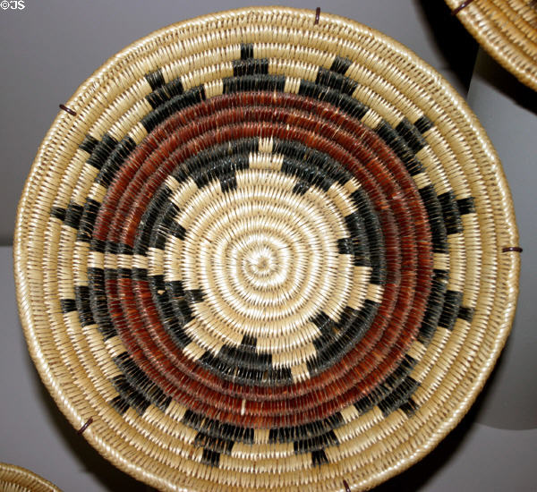 Southern Paiute native basket wedding bowl using Navajo pattern (1900-20) at Arizona State Museum. Tucson, AZ.
