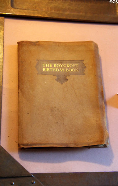 The Roycroft Birthday Book in Corbett House at Tucson Museum of Art. Tucson, AZ.
