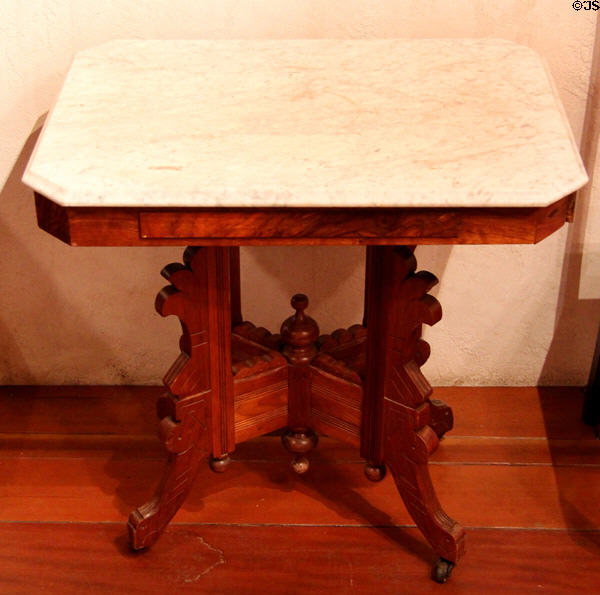 Parlor table with marble top at Sosa-Carrillo-Frémont House. Tucson, AZ.