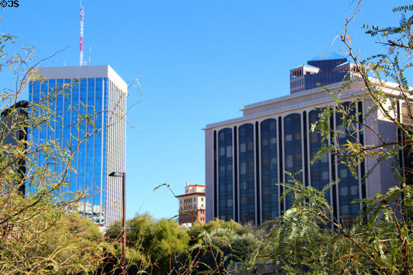 Bank of America Plaza (1977) & Pima County Administrative Building (1969). Tucson, AZ.