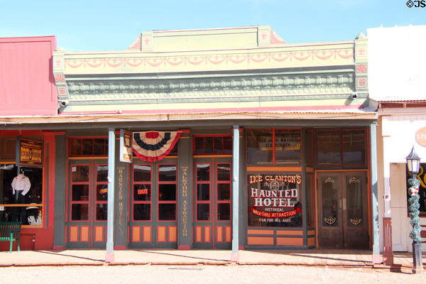 Originally Wells Fargo office (1881) now Ike Clanton's Haunted Hotel (436 Allen St.). Tombstone, AZ.