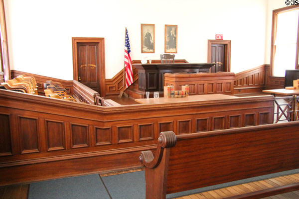Original courtroom at Tombstone Courthouse Museum. Tombstone, AZ.