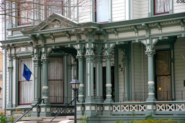 Porch details of Llewellyn Williams mansion. Sacramento, CA.