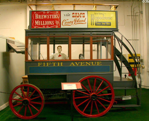 Double-decker Omnibus (1880) at Towe Auto Museum. Sacramento, CA.