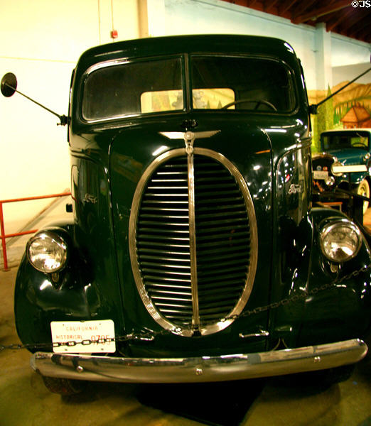 Front end of Ford Cabover Tow Truck (1940) at Towe Auto Museum. Sacramento, CA.