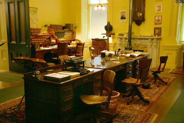 Secretary of State's office restored to 1902 as museum in California State Capitol. Sacramento, CA.
