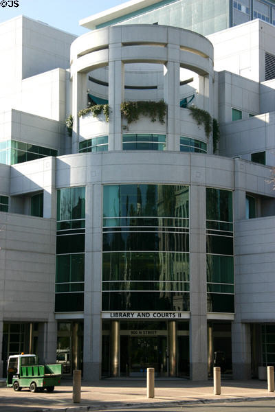 Entrance Tower of California State Library & Courts II. Sacramento, CA.
