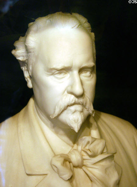 Bust of John Sutter (1803-80) who started the fortified colony at what is now Sacramento, CA.