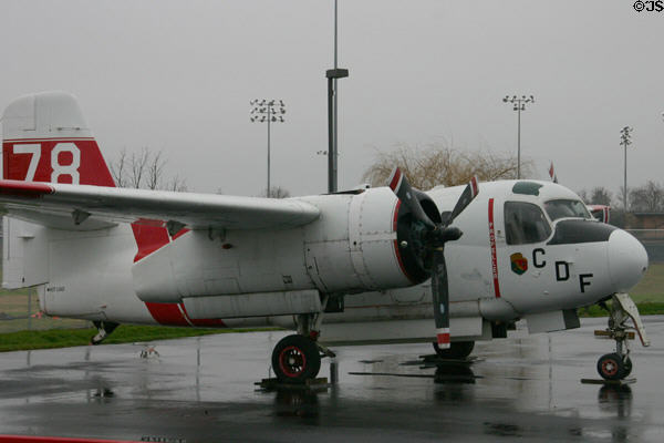 Propeller patrol plane at Aerospace Museum of California. Sacramento, CA.