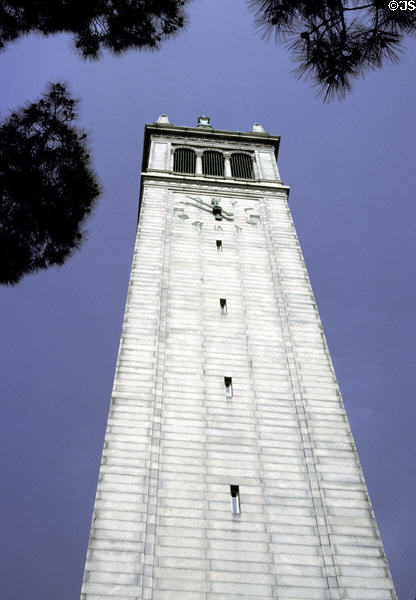 Sather Tower [aka the Campanile] (1914) on UC Berkeley campus. Berkeley, CA. Architect: John Galen Howard. On National Register.