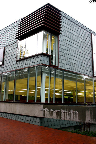 Jean Gray Hargrove Music Library (2002-3) at UC Berkeley. Berkeley, CA. Architect: Mack Scogin Merrill Elam Architects.