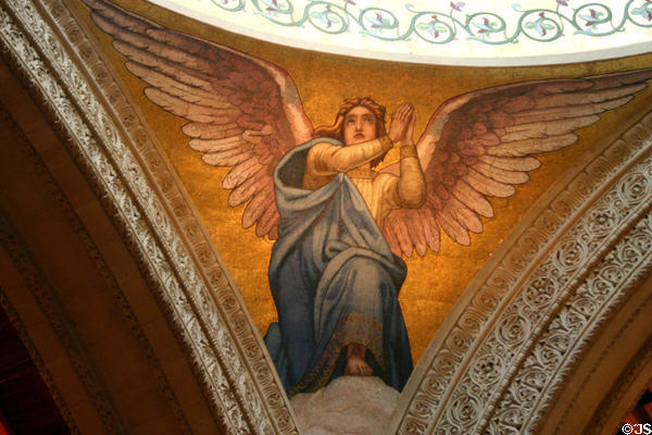 Mosaic angel in Memorial Church at Stanford University. Palo Alto, CA.