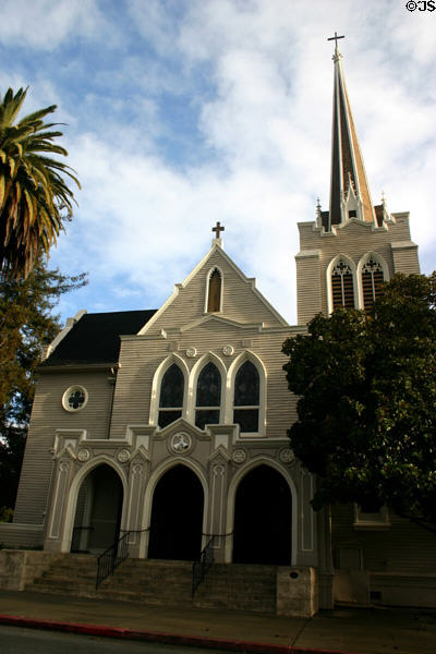 St Thomas Aquinas Church (1902). Palo Alto, CA. Style: Gothic Revival. Architect: Shea & Shea.