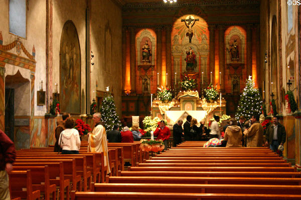 Interior of Santa Barbara Mission. Santa Barbara, CA.