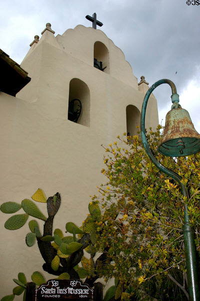 Santa Ines Mission bell tower. Solvang, CA.