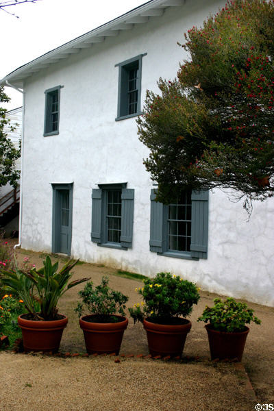 Stevenson House (late 1830s) where author Robert Louis Stevenson lived in 1879 (on Houston St. near Pearl). Monterey, CA. On National Register.