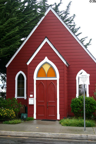 First Protestant Church (1876) now Mayo Hayes O'Donell Library. Monterey, CA.