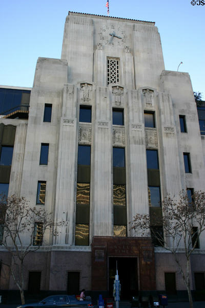 Times-Mirror Building (1931-5) (South Spring at West 1st Streets, southwest corner). Los Angeles, CA. Style: PWA Moderne. Architect: Gordon B. Kaufmann.