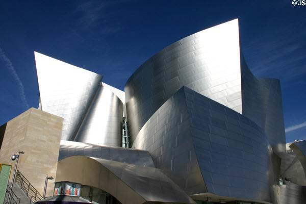 Ship-like prows of Disney Concert Hall. Los Angeles, CA.
