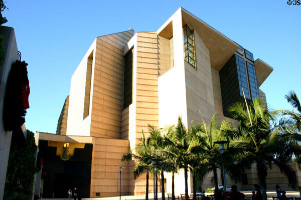 Our Lady of the Angels Cathedral entrance courtyard. Los Angeles, CA.