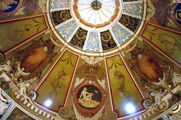 Elaborate domed ceiling of Biltmore Hotel. Los Angeles, CA.