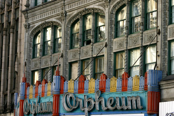 Orpheum Theater (1928) (12 floors) (842-6 South Broadway). Los Angeles, CA. Architect: G. Albert Landsburgh.