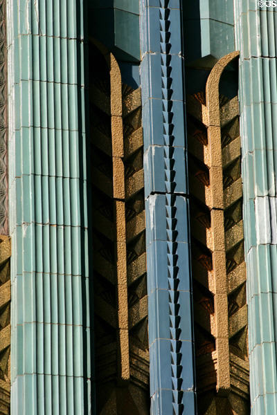 Art Deco detail of Eastern Columbia Building. Los Angeles, CA.