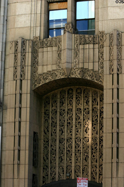 Art Deco entrance of 9th & Broadway Building. Los Angeles, CA.