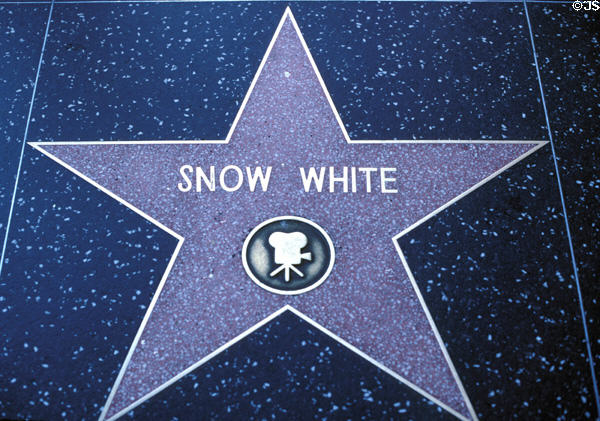 Snow White's star on Hollywood's walk of fame. Hollywood, CA.