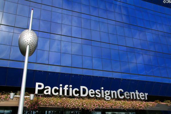 Pacific Design Center sign & plantings. Hollywood, CA.