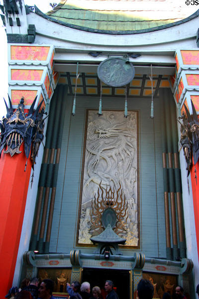 Entrance details of Mann's Chinese Theatre. Hollywood, CA.