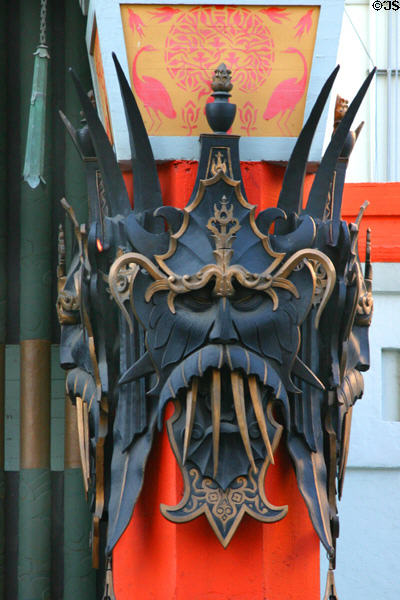 Fanged face at Mann's Chinese Theatre. Hollywood, CA.