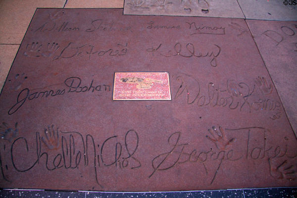 Signatures of Star Trek original stars at Mann's Chinese Theatre. Hollywood, CA.