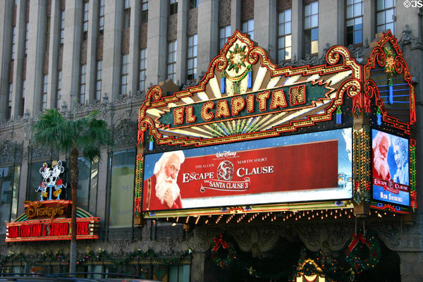 El Capitan Theater facade. Hollywood, CA.