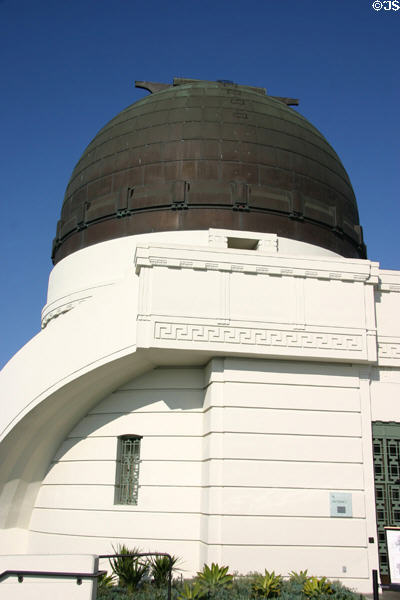 Facade & dome of Griffith Observatory. Los Angeles, CA.